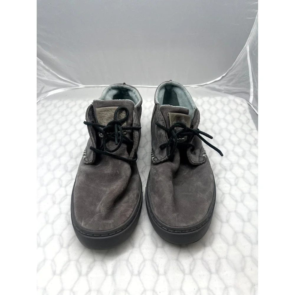 Satorisan Chukka Men's US 10.5 Gray Leather Lace Up Comfort Casual Ankle Boots